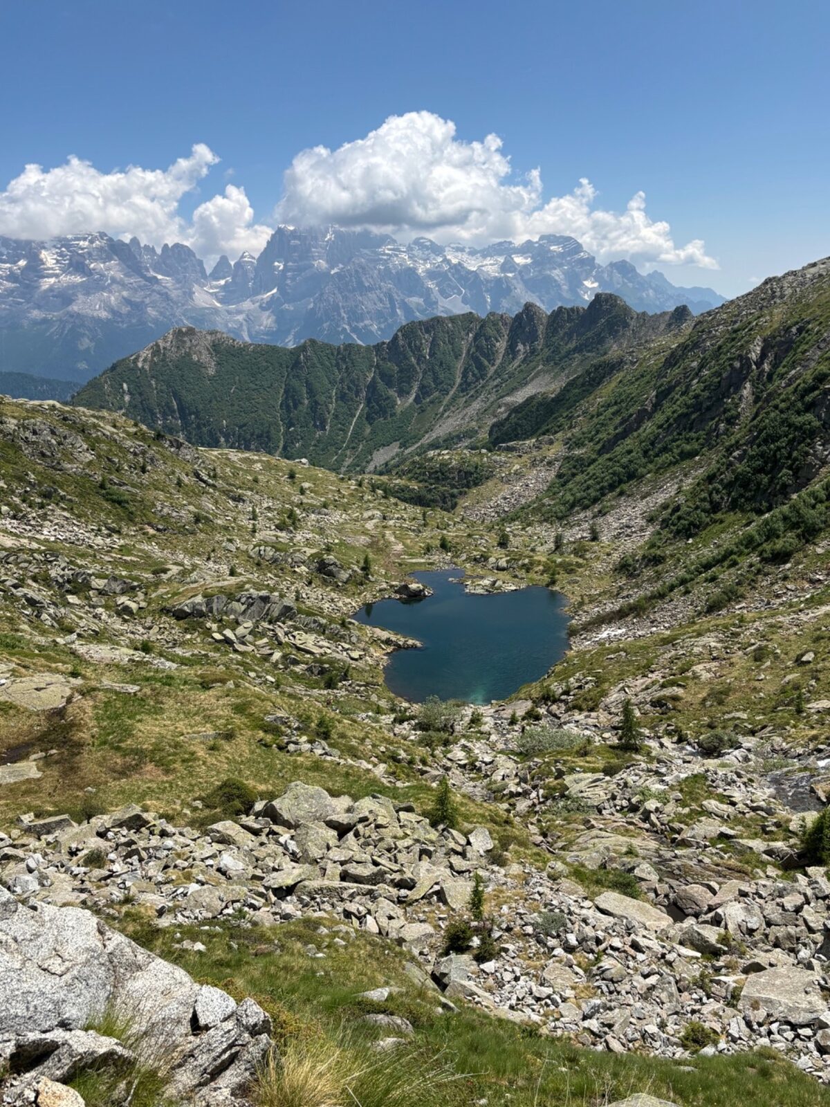 Panorama sui laghi e sulle Dolomiti